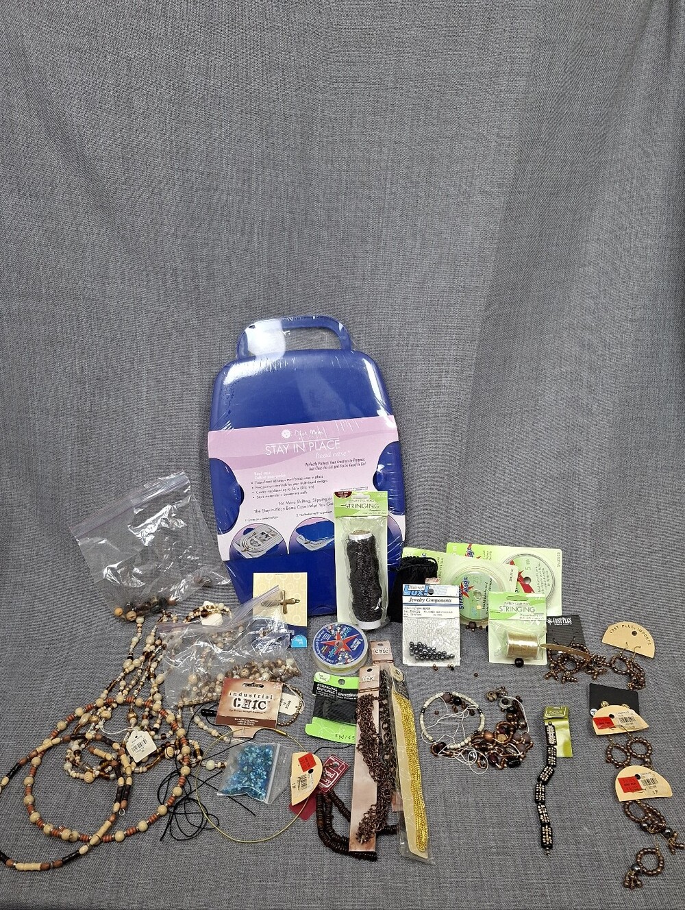 Stay In Place Bead Case Various Beads/ String / Earrings/ Necklace.